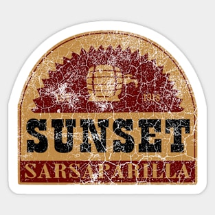 Sunset Sarsaparilla distressed logo Sticker